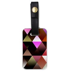 Abstract Geometric Triangles Shapes Luggage Tag (one Side) by danenraven