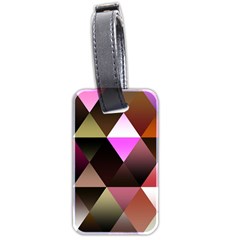 Abstract Geometric Triangles Shapes Luggage Tag (two Sides) by danenraven