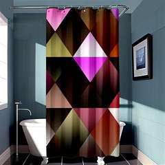 Abstract Geometric Triangles Shapes Shower Curtain 36  X 72  (stall)  by danenraven