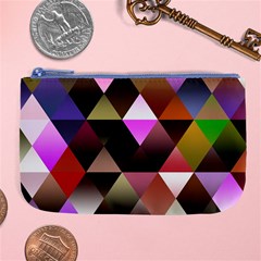 Abstract Geometric Triangles Shapes Large Coin Purse by danenraven