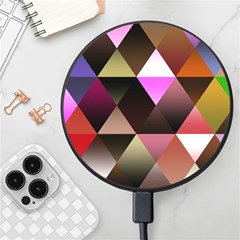 Abstract Geometric Triangles Shapes Wireless Fast Charger(black) by danenraven