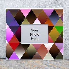 Abstract Geometric Triangles Shapes White Wall Photo Frame 5  X 7  by danenraven