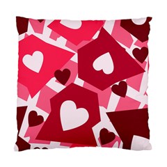 Pink Hearts Pattern Love Shape Standard Cushion Case (one Side) by danenraven