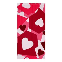 Pink Hearts Pattern Love Shape Shower Curtain 36  X 72  (stall)  by danenraven