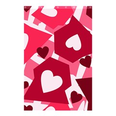 Pink Hearts Pattern Love Shape Shower Curtain 48  X 72  (small)  by danenraven