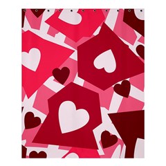 Pink Hearts Pattern Love Shape Shower Curtain 60  X 72  (medium)  by danenraven