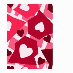 Pink Hearts Pattern Love Shape Small Garden Flag (two Sides) by danenraven