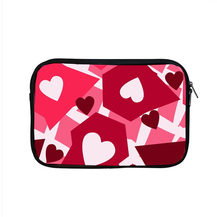 Pink Hearts Pattern Love Shape Apple MacBook Pro 15  Zipper Case