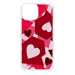 Pink Hearts Pattern Love Shape Iphone 13 Mini Tpu Uv Print Case by danenraven