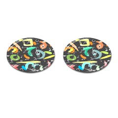 Repetition Seamless Child Sketch Cufflinks (oval) by danenraven