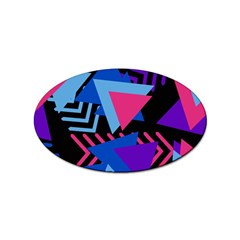 Memphis Pattern Geometric Abstract Sticker Oval (100 Pack) by danenraven