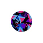 Memphis Pattern Geometric Abstract Golf Ball Marker (4 pack) Front