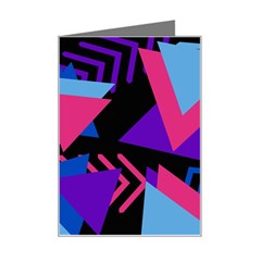 Memphis Pattern Geometric Abstract Mini Greeting Card by danenraven