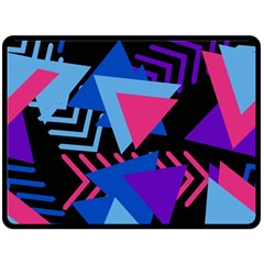 Memphis Pattern Geometric Abstract Fleece Blanket (large) by danenraven