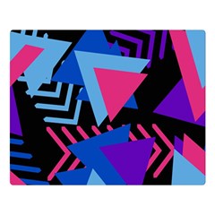 Memphis Pattern Geometric Abstract Two Sides Premium Plush Fleece Blanket (large)