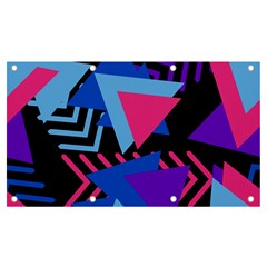 Memphis Pattern Geometric Abstract Banner And Sign 7  X 4  by danenraven