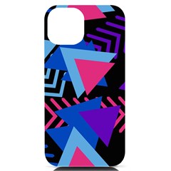 Memphis Pattern Geometric Abstract Iphone 14 Black Uv Print Case by danenraven