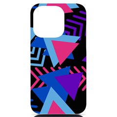 Memphis Pattern Geometric Abstract Iphone 14 Pro Black Uv Print Case by danenraven