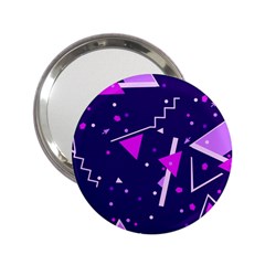 Purple Blue Geometric Pattern 2 25  Handbag Mirrors by danenraven