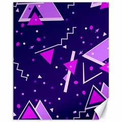 Purple Blue Geometric Pattern Canvas 11  X 14  by danenraven