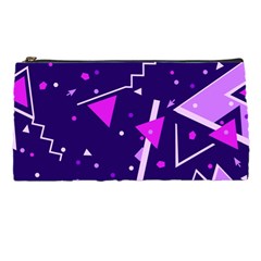 Purple Blue Geometric Pattern Pencil Case by danenraven