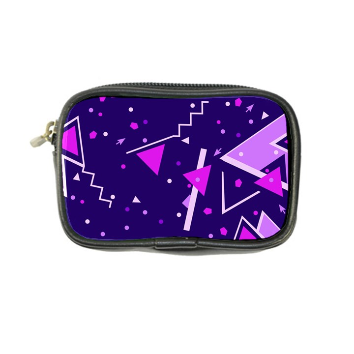 Purple Blue Geometric Pattern Coin Purse