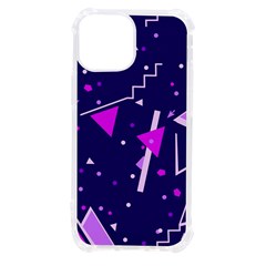 Purple Blue Geometric Pattern Iphone 13 Mini Tpu Uv Print Case by danenraven