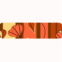 Amber Yellow Stripes Leaves Floral Large Bar Mat by danenraven