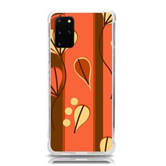 Amber Yellow Stripes Leaves Floral Samsung Galaxy S20plus 6 7 Inch Tpu Uv Case by danenraven