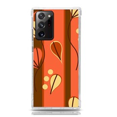 Amber Yellow Stripes Leaves Floral Samsung Galaxy Note 20 Ultra Tpu Uv Case by danenraven