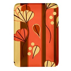 Amber Yellow Stripes Leaves Floral Rectangular Glass Fridge Magnet (4 Pack) by danenraven