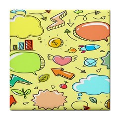 Cute Sketch Child Graphic Funny Tile Coaster by danenraven