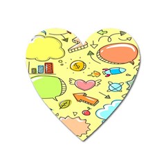 Cute Sketch Child Graphic Funny Heart Magnet by danenraven