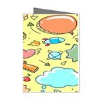 Cute Sketch Child Graphic Funny Mini Greeting Cards (Pkg of 8) Left