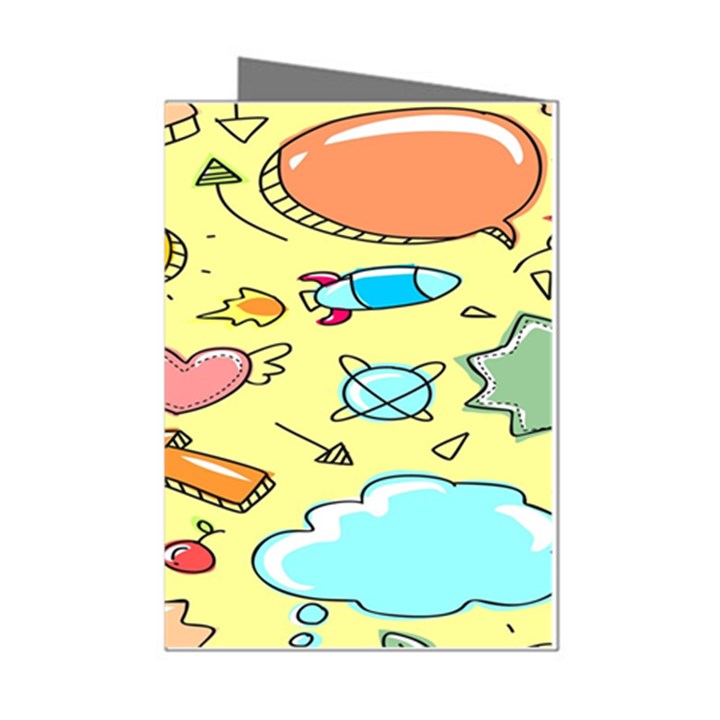 Cute Sketch Child Graphic Funny Mini Greeting Cards (Pkg of 8)