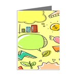 Cute Sketch Child Graphic Funny Mini Greeting Cards (Pkg of 8) Right