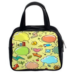 Cute Sketch Child Graphic Funny Classic Handbag (two Sides) by danenraven