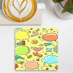 Cute Sketch Child Graphic Funny Uv Print Square Tile Coaster  by danenraven