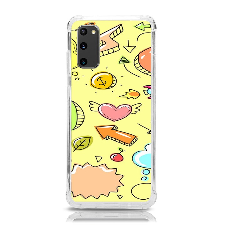 Cute Sketch Child Graphic Funny Samsung Galaxy S20 6.2 Inch TPU UV Case