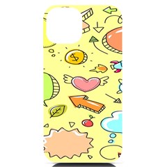 Cute Sketch Child Graphic Funny Iphone 14 Black Uv Print Case by danenraven