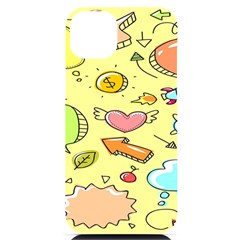 Cute Sketch Child Graphic Funny Iphone 14 Plus Black Uv Print Case by danenraven