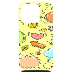 Cute Sketch Child Graphic Funny Iphone 14 Pro Black Uv Print Case by danenraven