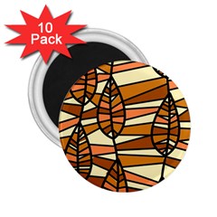 Autumn Leaf Mosaic Seamless 2 25  Magnets (10 Pack)  by danenraven