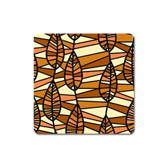 Autumn Leaf Mosaic Seamless Square Magnet by danenraven