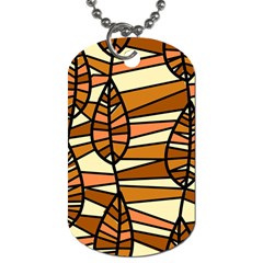 Autumn Leaf Mosaic Seamless Dog Tag (one Side) by danenraven