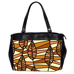 Autumn Leaf Mosaic Seamless Oversize Office Handbag (2 Sides) by danenraven