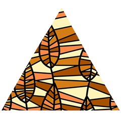 Autumn Leaf Mosaic Seamless Wooden Puzzle Triangle by danenraven