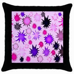 Inks Drops Black Paint Design Throw Pillow Case (black) by danenraven