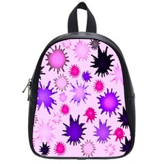 Inks Drops Black Paint Design School Bag (small)