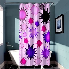 Inks Drops Black Paint Design Shower Curtain 36  X 72  (stall)  by danenraven